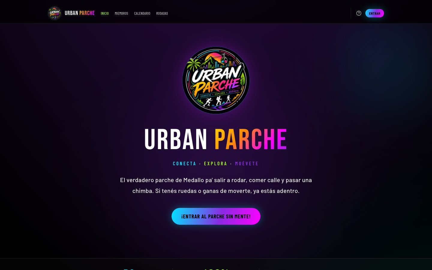 Captura de Urban Parche, producto diseñado y construido por Logiciel